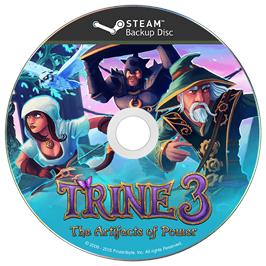 Cartridge artwork for Trine 3 - The Artifacts of Power on the Microsoft Windows.