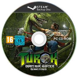 Cartridge artwork for Turok (2008) on the Microsoft Windows.