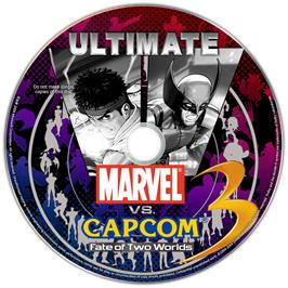 Cartridge artwork for Ultimate Marvel vs Capcom 3 on the Microsoft Windows.