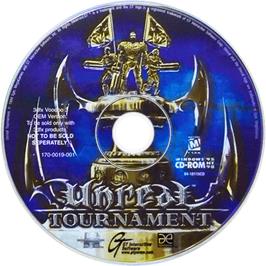 Cartridge artwork for Unreal Tournament on the Microsoft Windows.