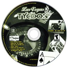 Cartridge artwork for Vegas Tycoon on the Microsoft Windows.