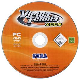 Cartridge artwork for Virtua Tennis 2009 on the Microsoft Windows.