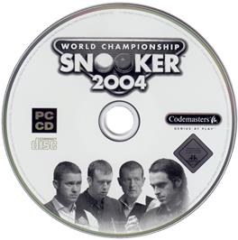 Cartridge artwork for World Championship Snooker 2004 on the Microsoft Windows.