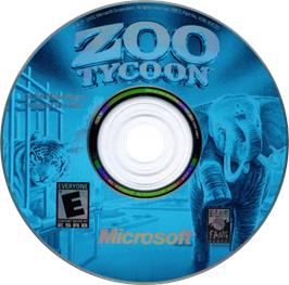 Cartridge artwork for Zoo Tycoon on the Microsoft Windows.
