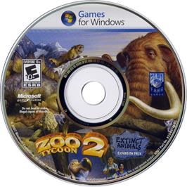 Cartridge artwork for Zoo Tycoon 2 on the Microsoft Windows.