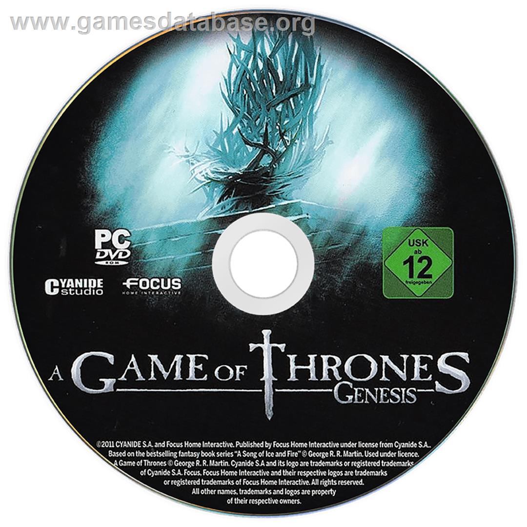 A Game of Thrones - Genesis - Microsoft Windows - Artwork - Cartridge