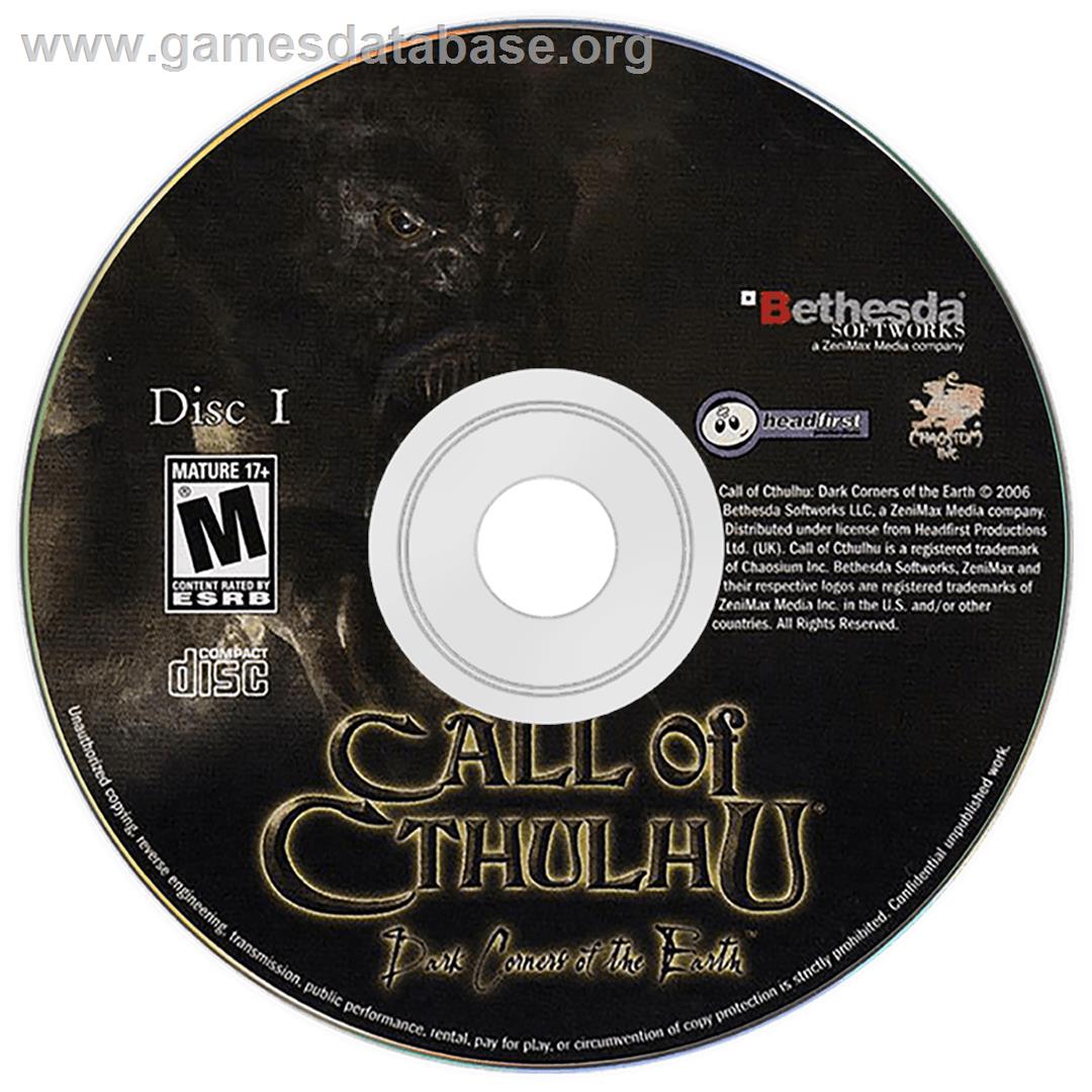 Call of Cthulhu - Dark Corners of the Earth - Microsoft Windows - Artwork - Cartridge