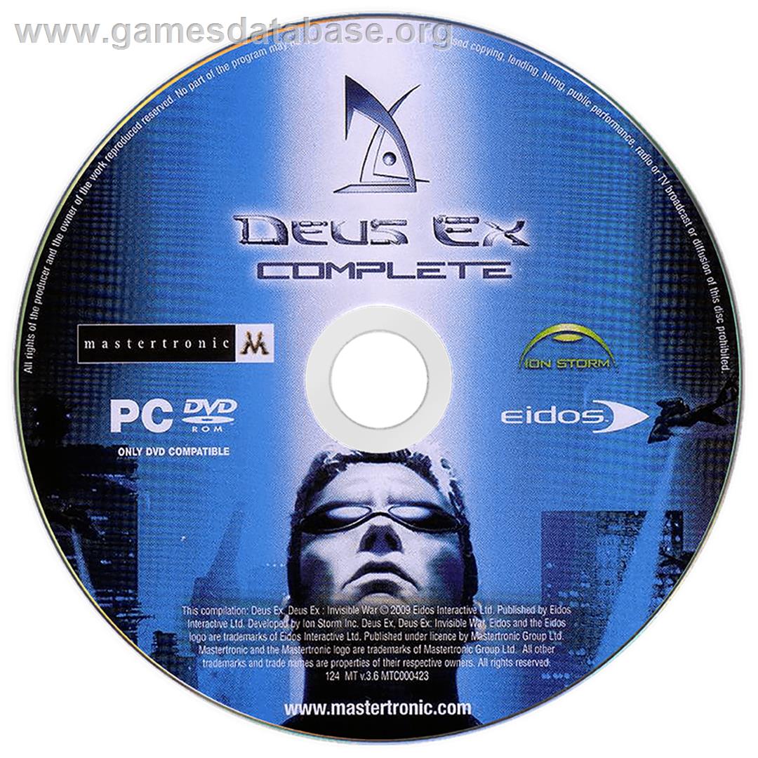 Deus Ex - Complete - Microsoft Windows - Artwork - Cartridge