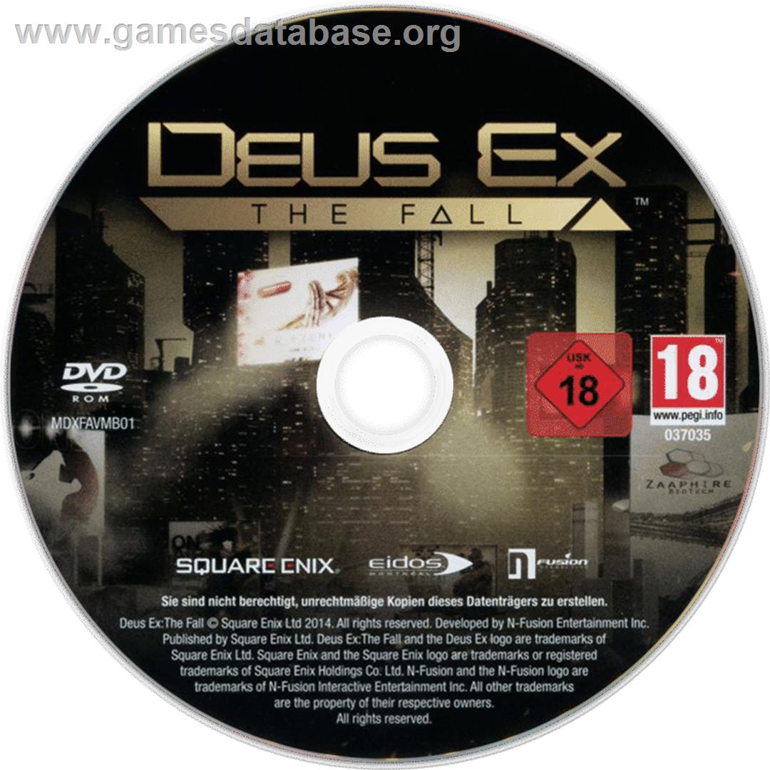 Deus Ex - The Fall - Microsoft Windows - Artwork - Cartridge