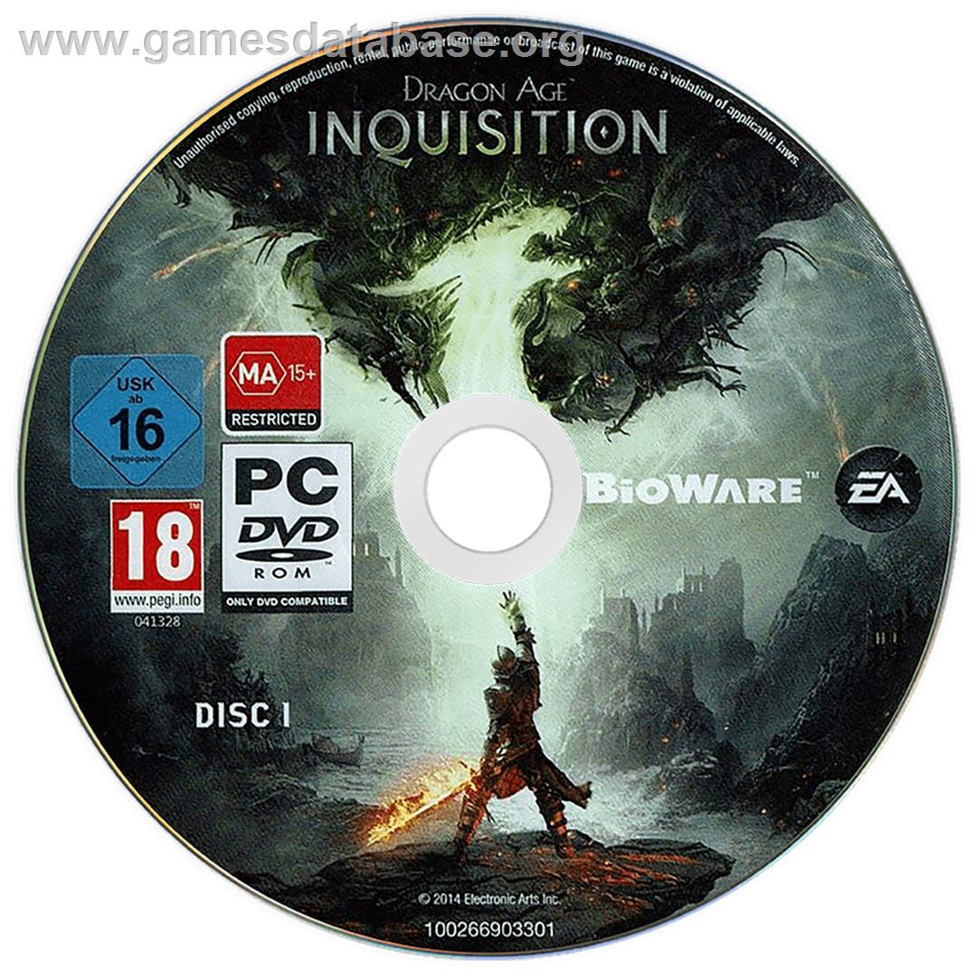 Dragon Age - Inquisition - Microsoft Windows - Artwork - Cartridge