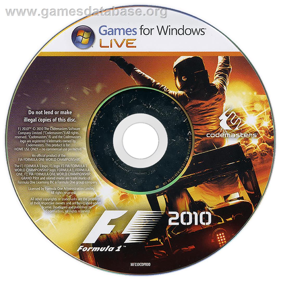 F1 2010 - Microsoft Windows - Artwork - Cartridge