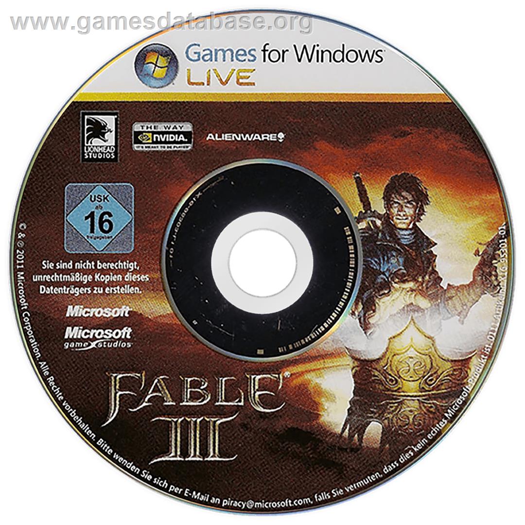 Fable III - Microsoft Windows - Artwork - Cartridge