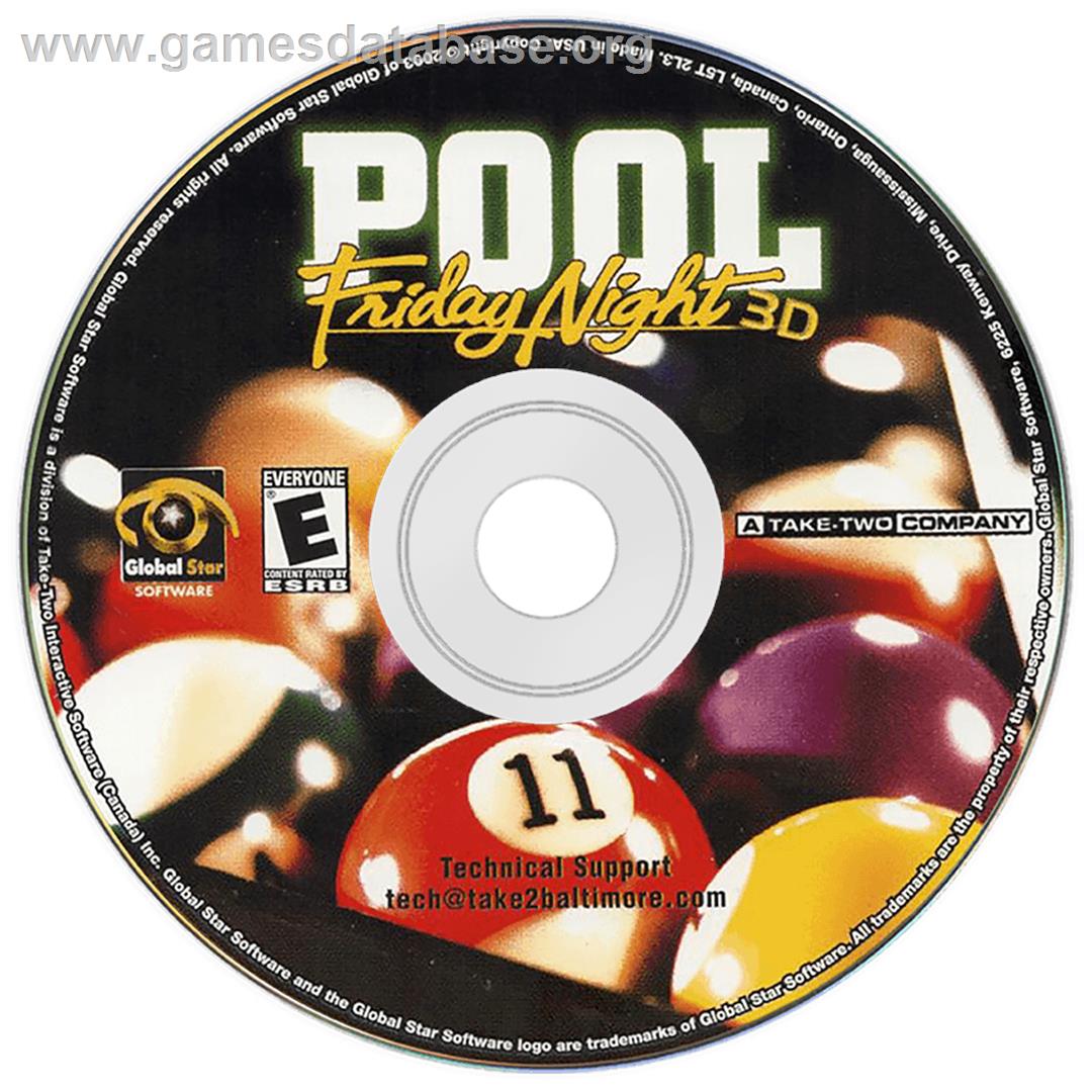 Friday Night 3D Pool - Microsoft Windows - Artwork - Cartridge