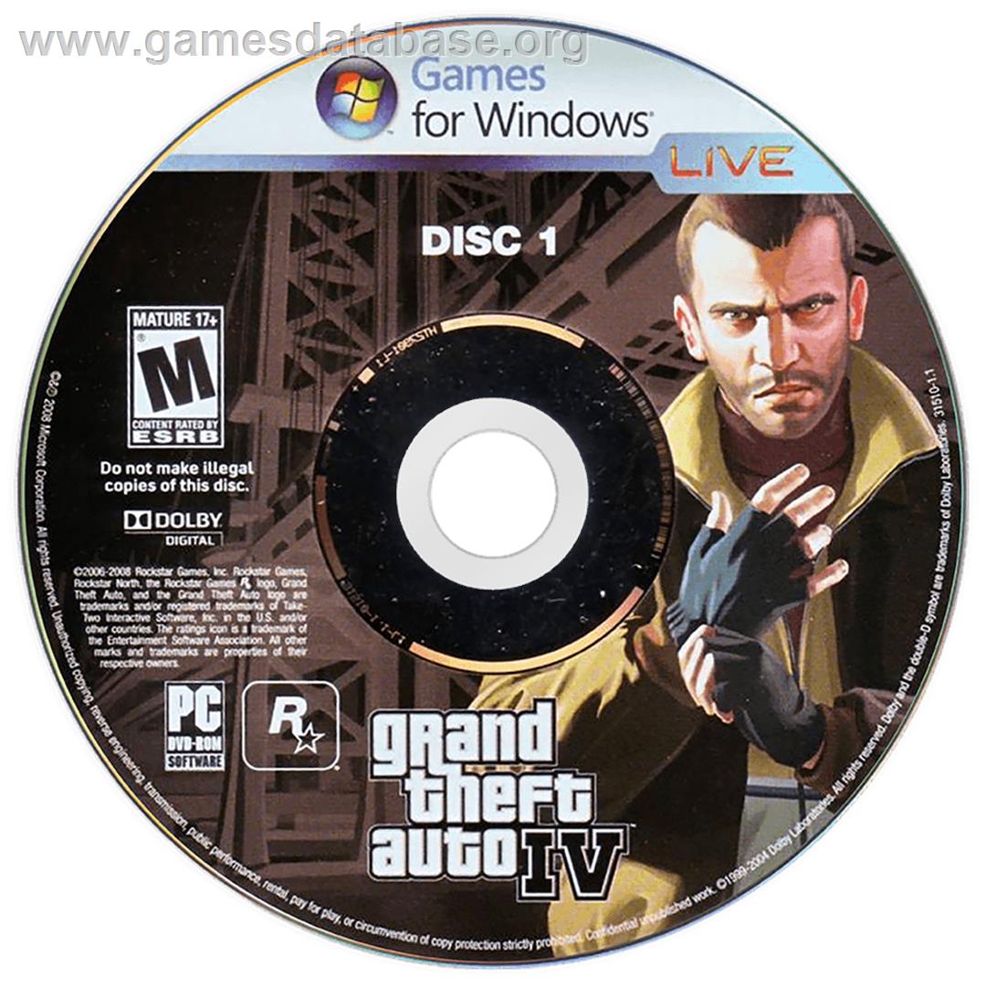 Grand Theft Auto IV - Microsoft Windows - Artwork - Cartridge
