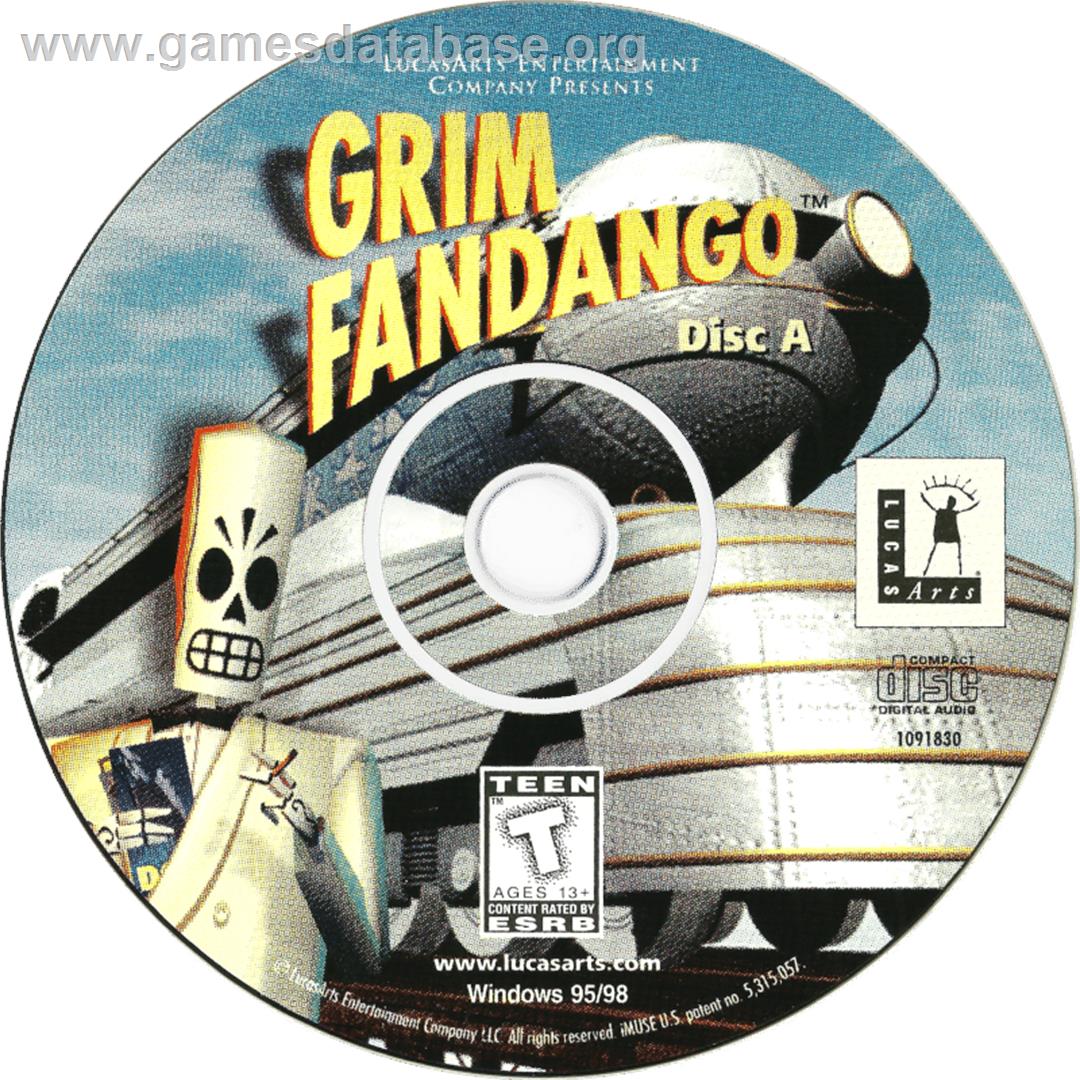 Grim Fandango - Microsoft Windows - Artwork - Cartridge