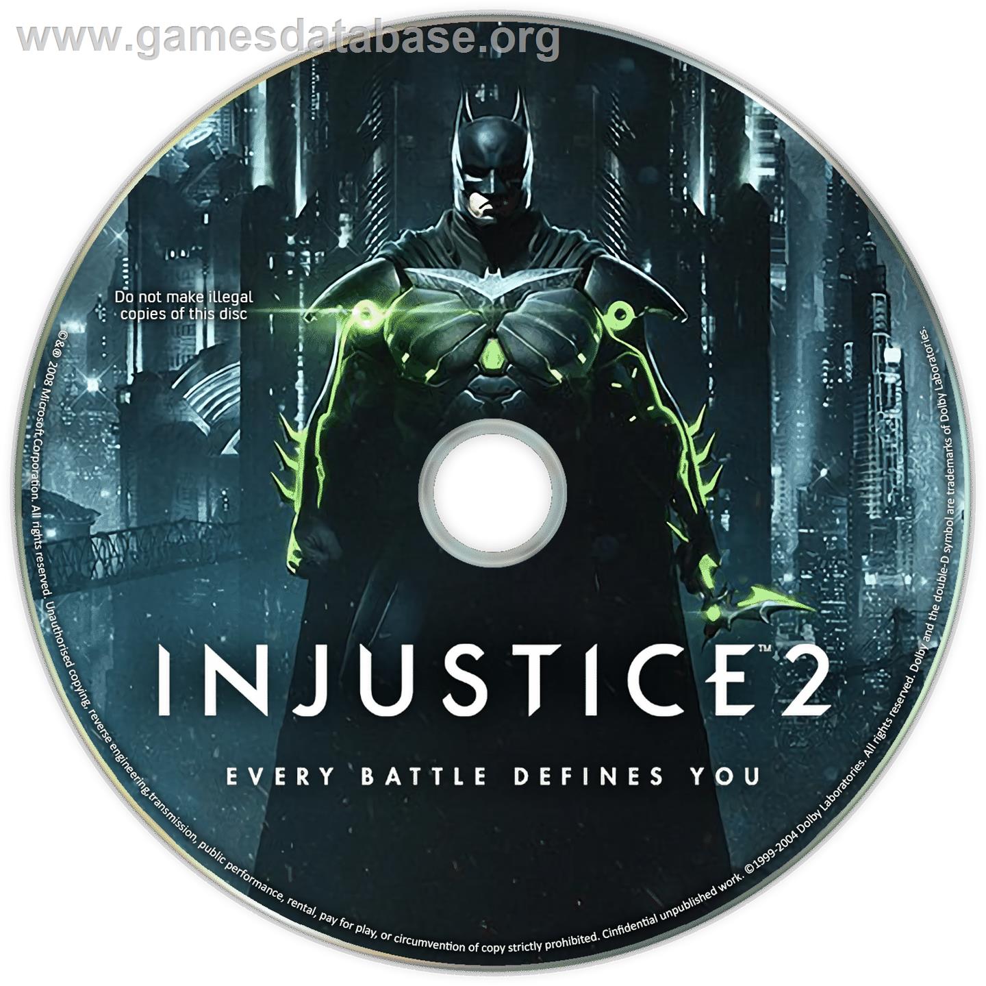 Injustice 2 - Microsoft Windows - Artwork - Cartridge