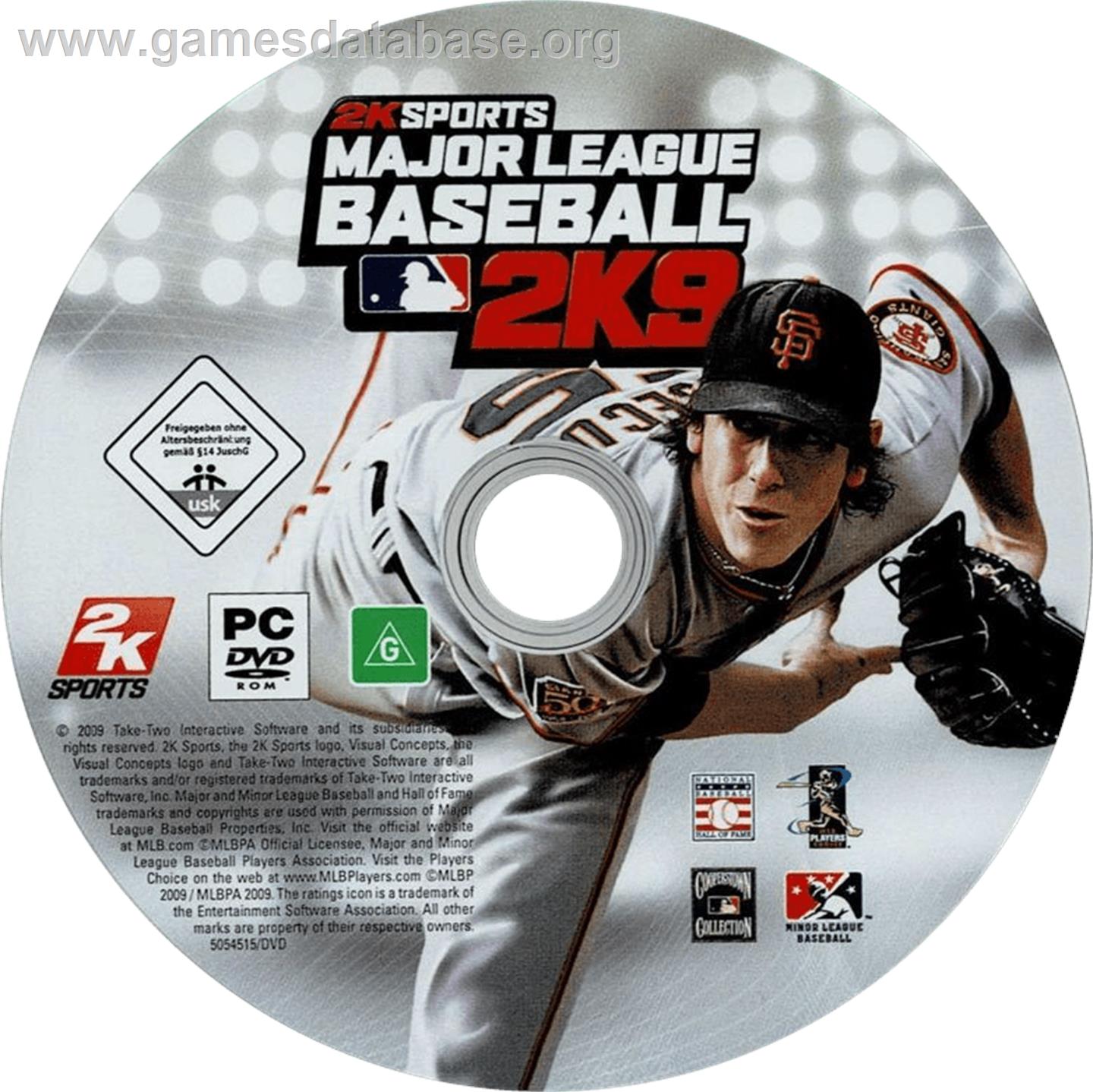 Major League Baseball 2K9 - Microsoft Windows - Artwork - Cartridge