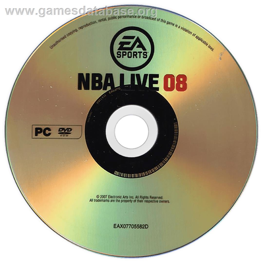 NBA Live 08 - Microsoft Windows - Artwork - Cartridge