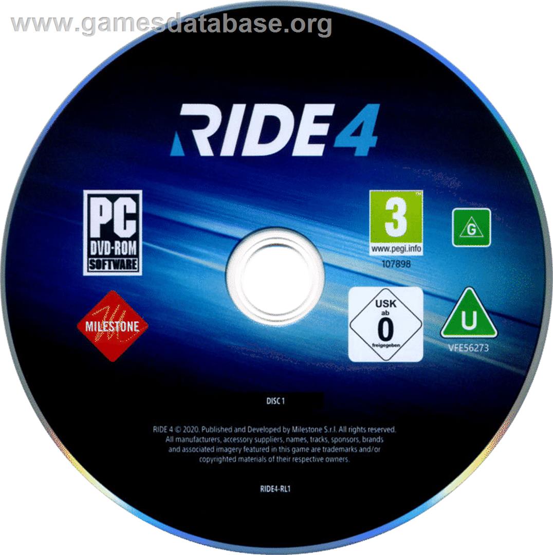 Ride 4 - Microsoft Windows - Artwork - Cartridge