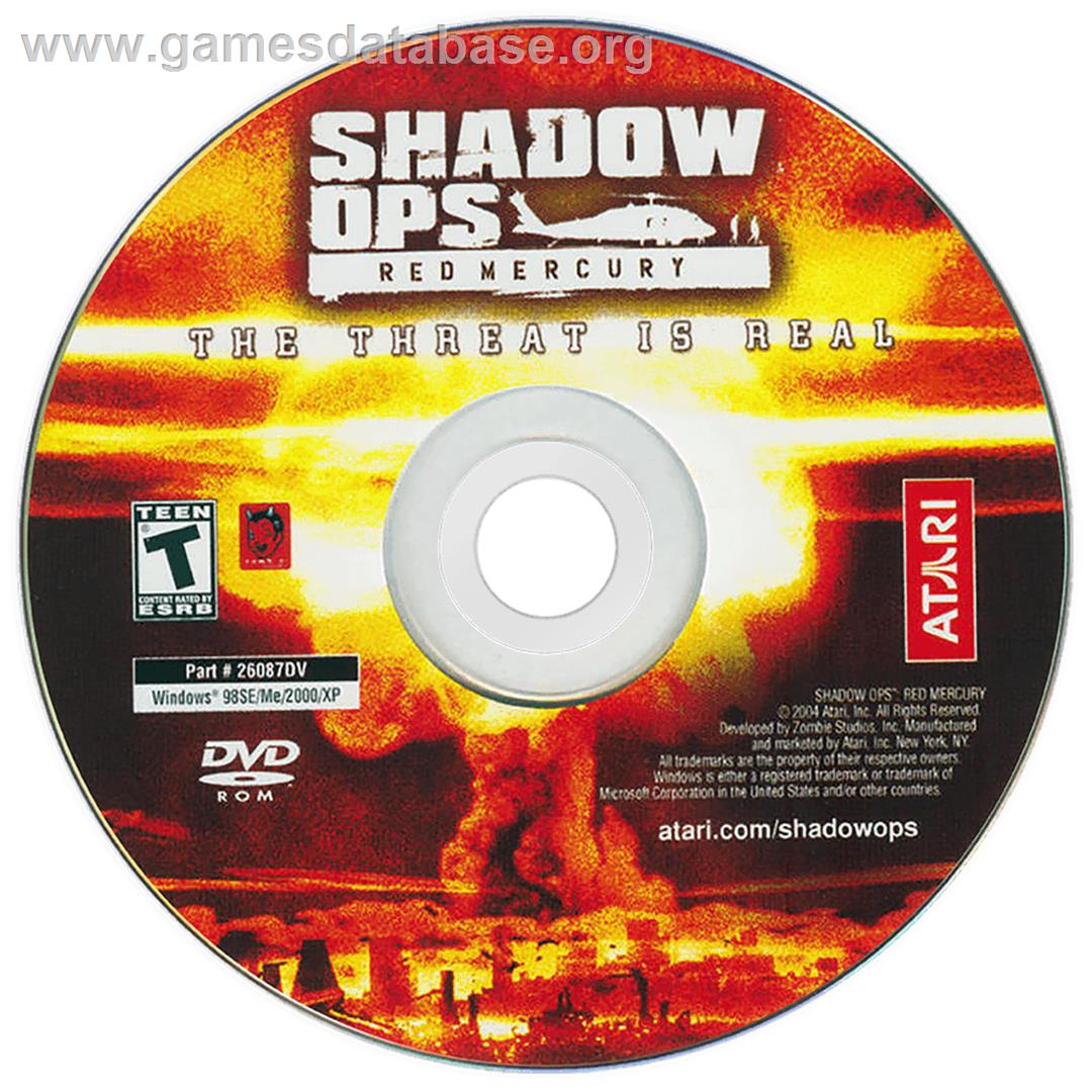 Shadow Ops - Red Mercury - Microsoft Windows - Artwork - Cartridge