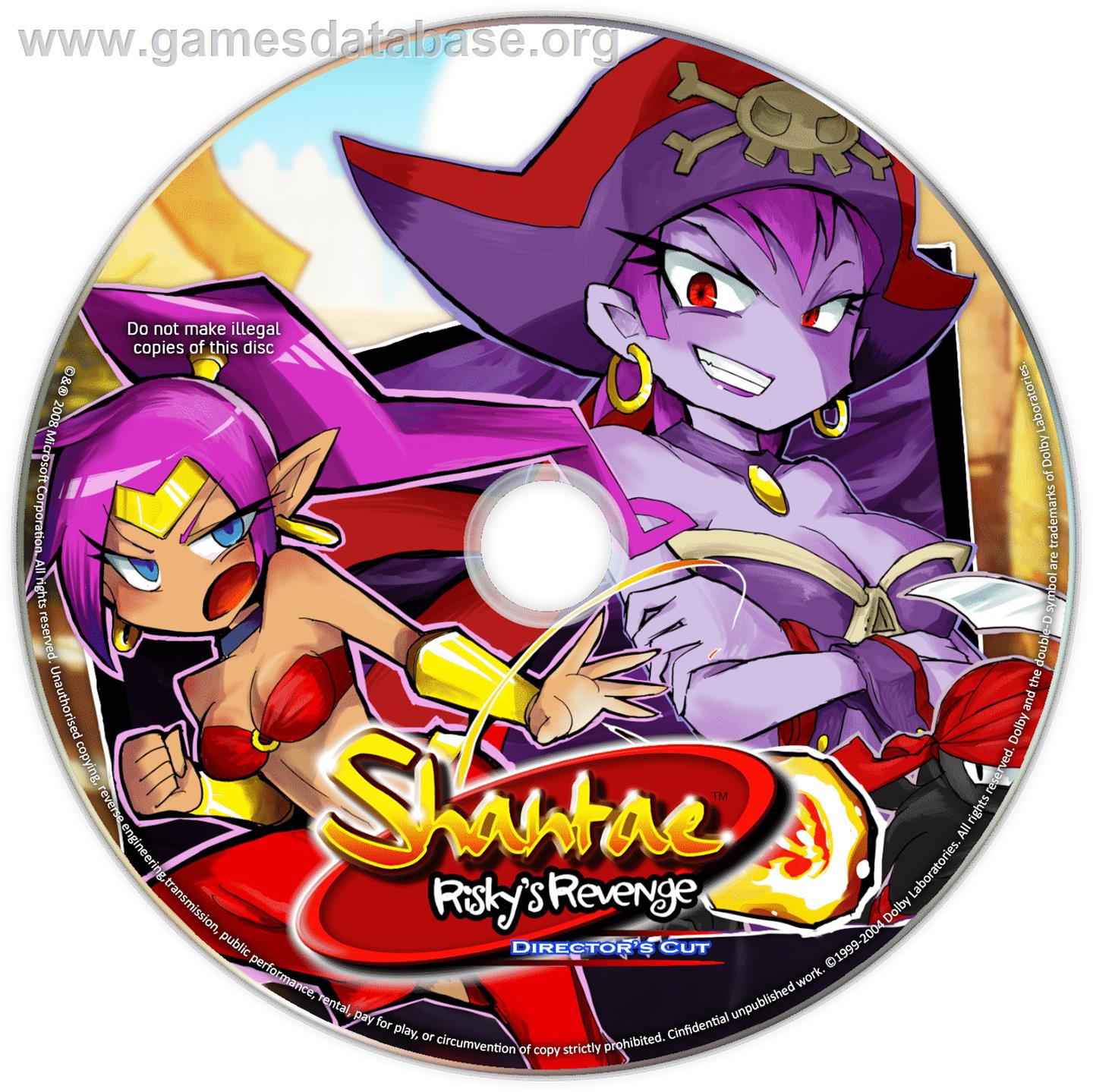 Shantae - Risky's Revenge - Director's Cut - Microsoft Windows - Artwork - Cartridge