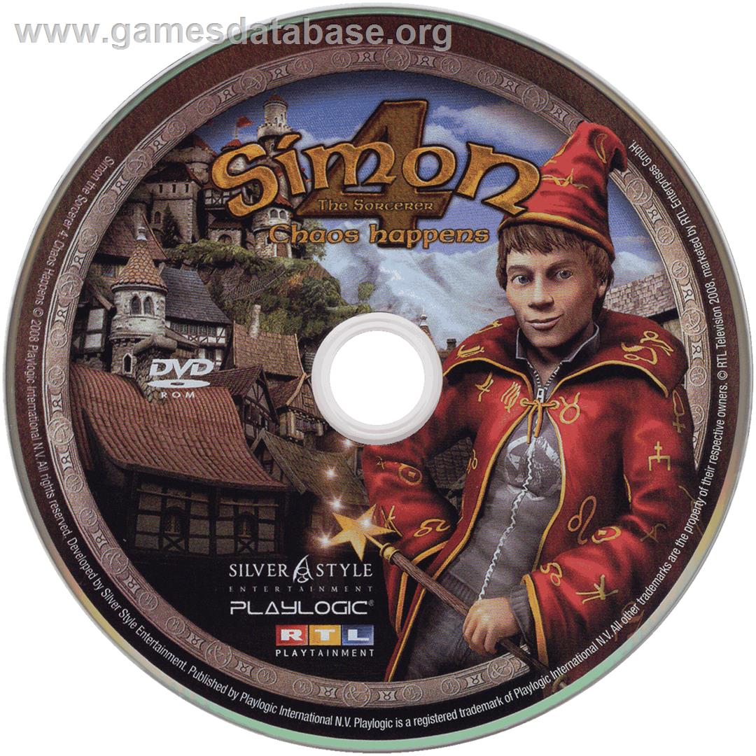 Simon the Sorcerer 4 - Chaos Happens - Microsoft Windows - Artwork - Cartridge