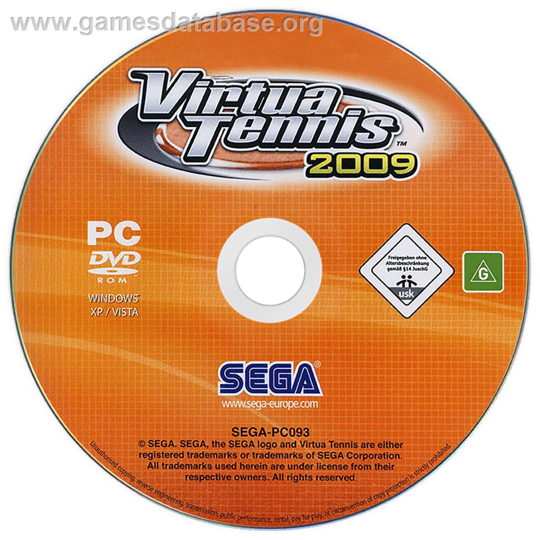 Virtua Tennis 2009 - Microsoft Windows - Artwork - Cartridge