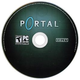 Artwork on the Disc for Portal on the Microsoft Windows.