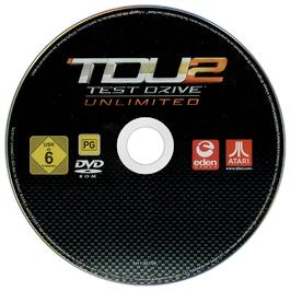 Artwork on the Disc for Test Drive Unlimited 2 on the Microsoft Windows.