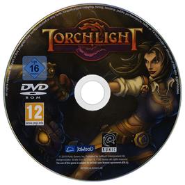 Artwork on the Disc for Torchlight on the Microsoft Windows.