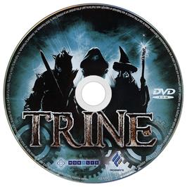 Artwork on the Disc for Trine on the Microsoft Windows.