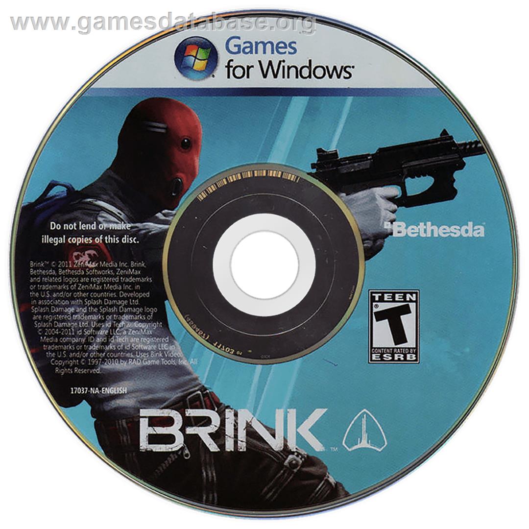 Brink - Microsoft Windows - Artwork - Disc
