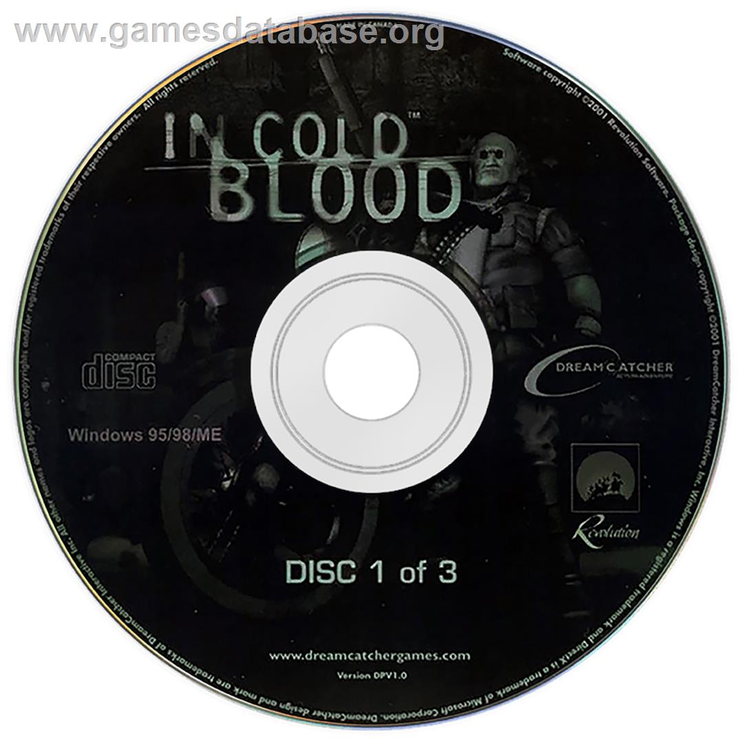 In Cold Blood - Microsoft Windows - Artwork - Disc