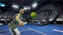 In game image of AO Tennis 2 on the Microsoft Windows.