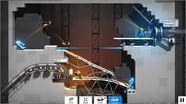In game image of Bridge Constructor - Portal on the Microsoft Windows.