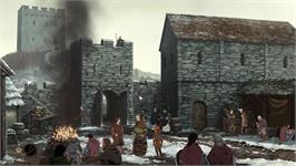 In game image of Ken Follett's The Pillars of the Earth on the Microsoft Windows.
