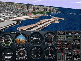 In game image of Microsoft Flight Simulator for Windows 95 on the Microsoft Windows.