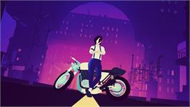 In game image of Sayonara Wild Hearts on the Microsoft Windows.