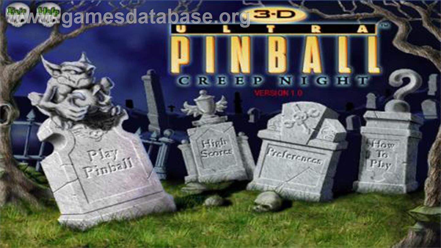 3-D Ultra Pinball - Creep Night - Microsoft Windows - Artwork - In Game