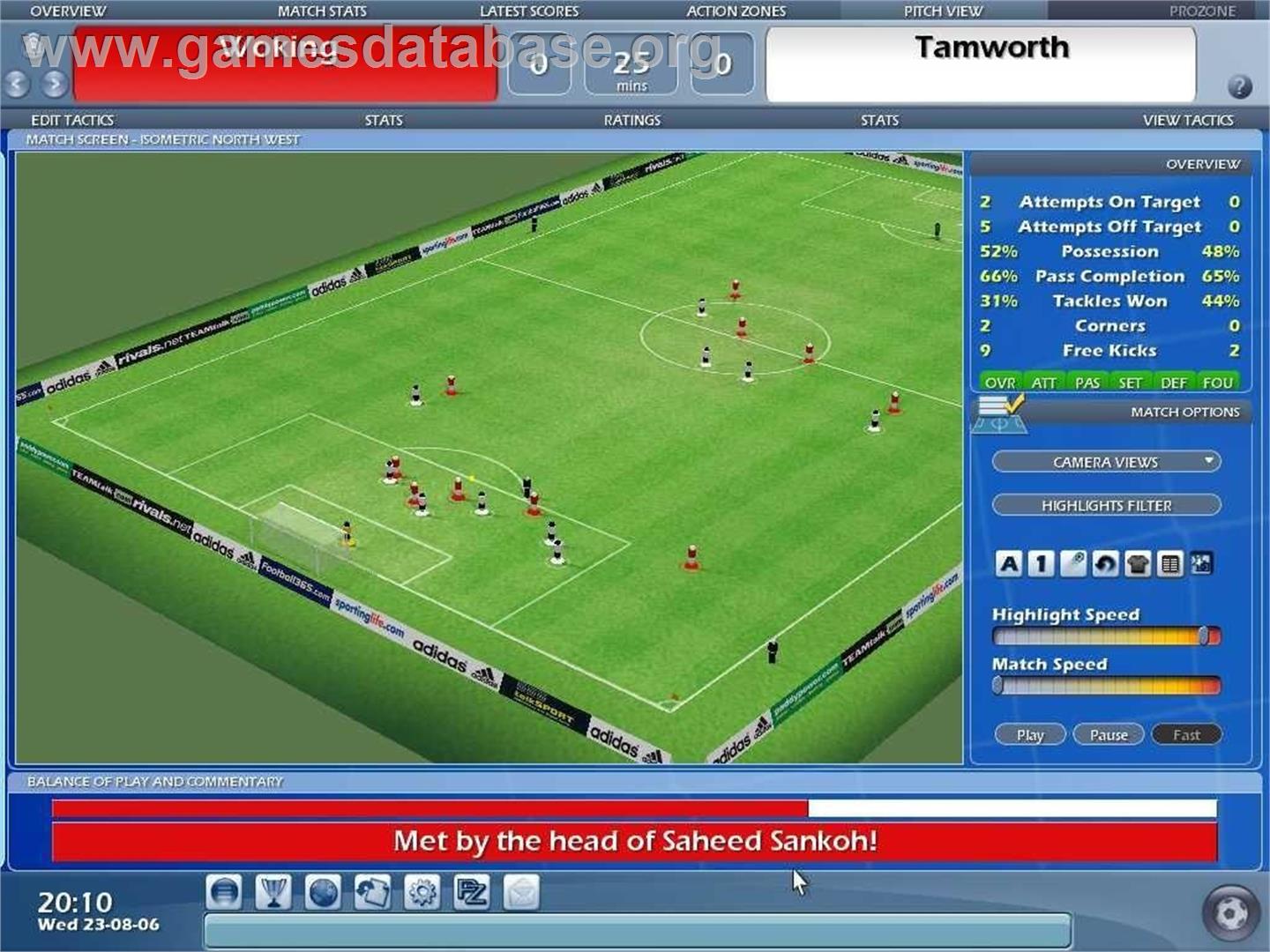 Championship Manager 2007 - Microsoft Windows - Artwork - In Game