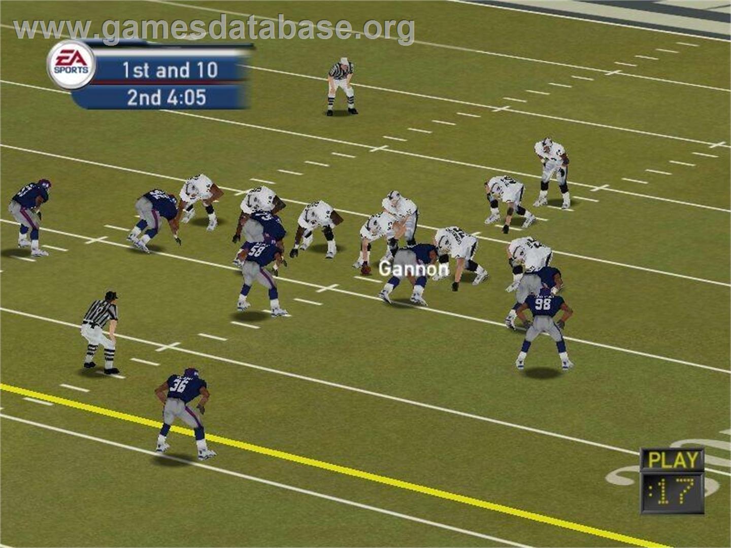 Madden NFL 2002 - Microsoft Windows - Artwork - In Game
