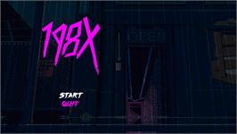 Title screen of 198X on the Microsoft Windows.