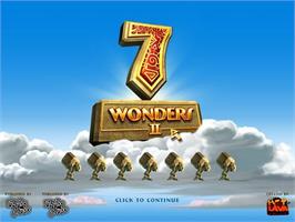 Title screen of 7 Wonders II on the Microsoft Windows.