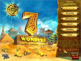 Title screen of 7 Wonders of the Ancient World on the Microsoft Windows.