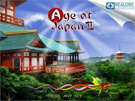 Title screen of Age of Japan 2 on the Microsoft Windows.
