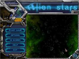 Title screen of Alien Stars on the Microsoft Windows.