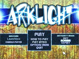 Title screen of ArkLight on the Microsoft Windows.