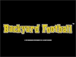 Title screen of Backyard Football on the Microsoft Windows.