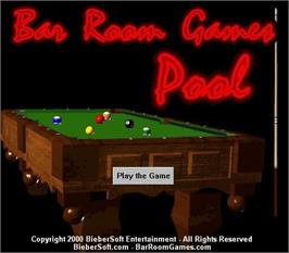 Title screen of Bar Room Games - Pool on the Microsoft Windows.