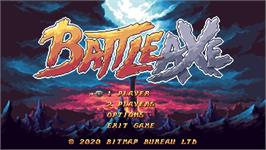 Title screen of Battle Axe on the Microsoft Windows.